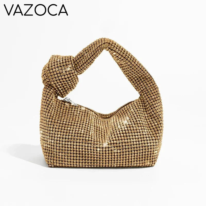Luxury Rhinestones Knot Handbag