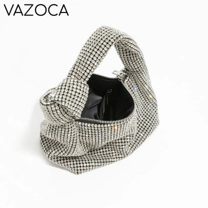 Luxury Rhinestones Knot Handbag
