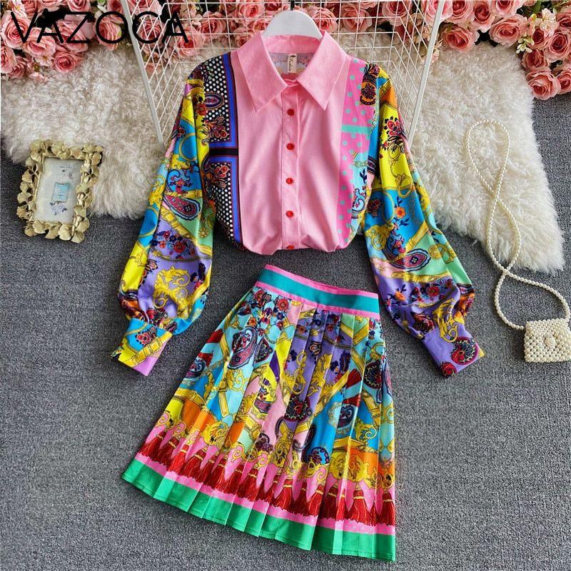 Luxury Vintage Skirt Set