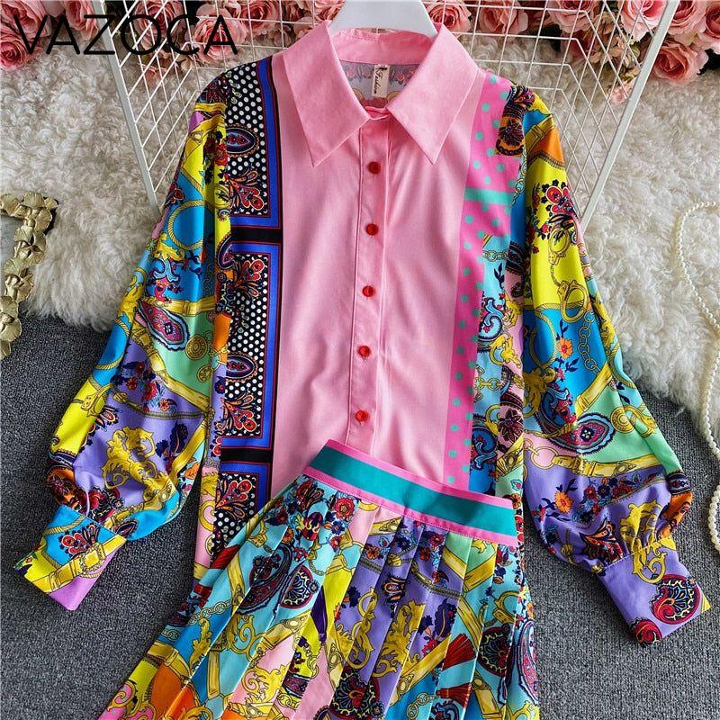 Luxury Vintage Skirt Set