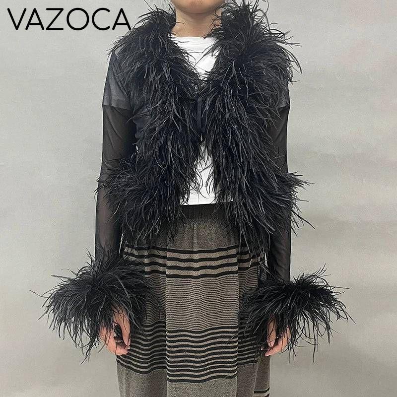 Lya Mesh Feather Blouse