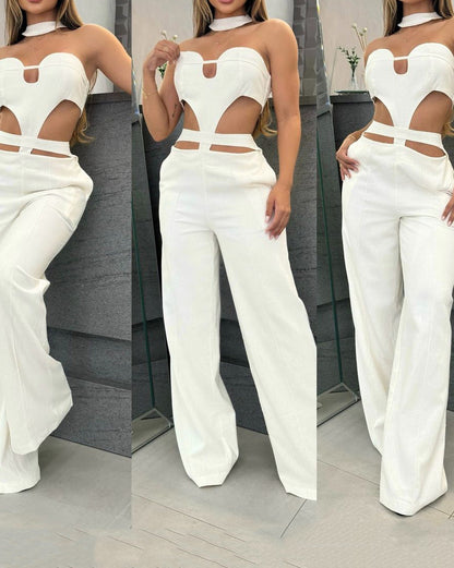 Embellished High-Waist Straight Pants Set (Pre-Sale)