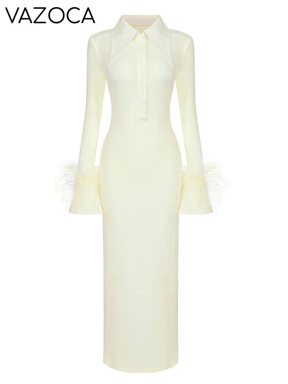 Maddy Feather Bandage Maxi Dress