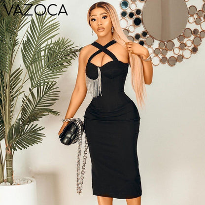 Make It Worthwhile Tassel Bandage Dress