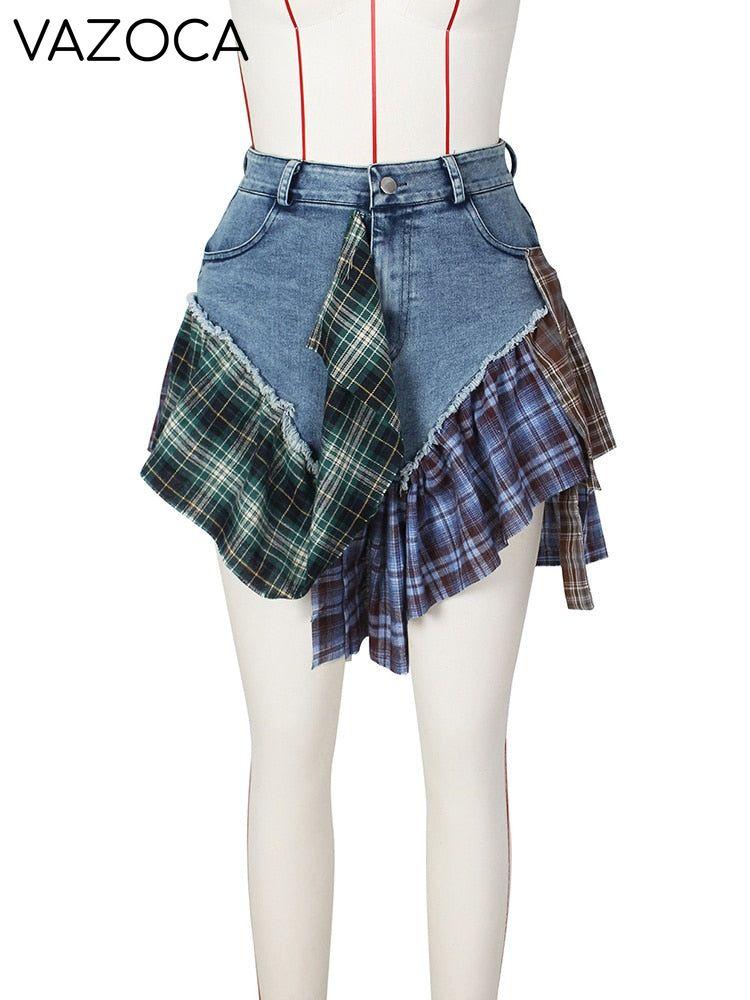 Manci Denim High Waist Skirt