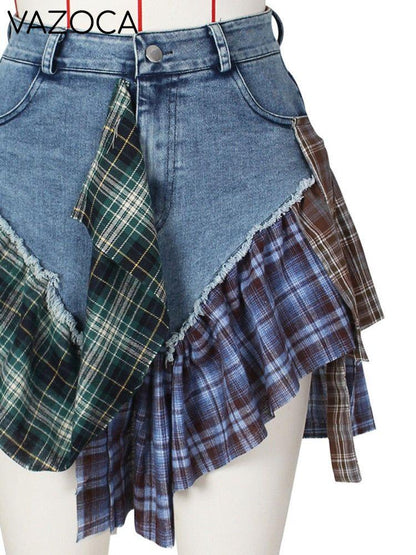 Manci Denim High Waist Skirt