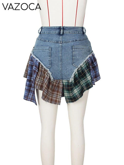 Manci Denim High Waist Skirt