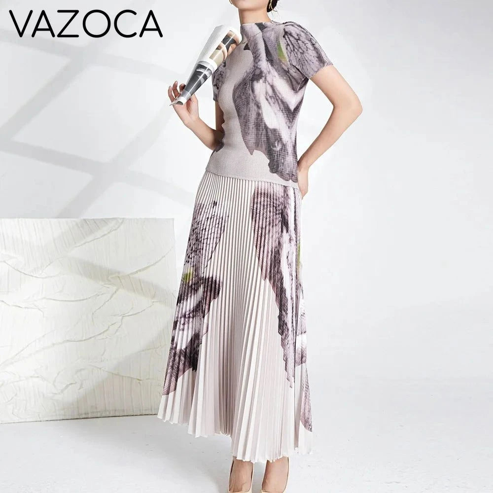 Marinda Pleated Skirt Set