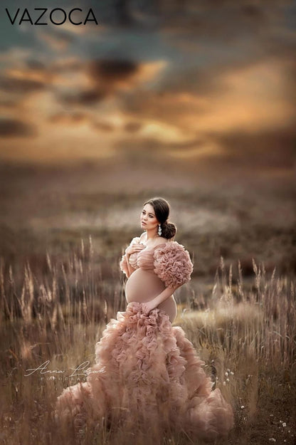 Maternity Ruffled Mermaid Dress