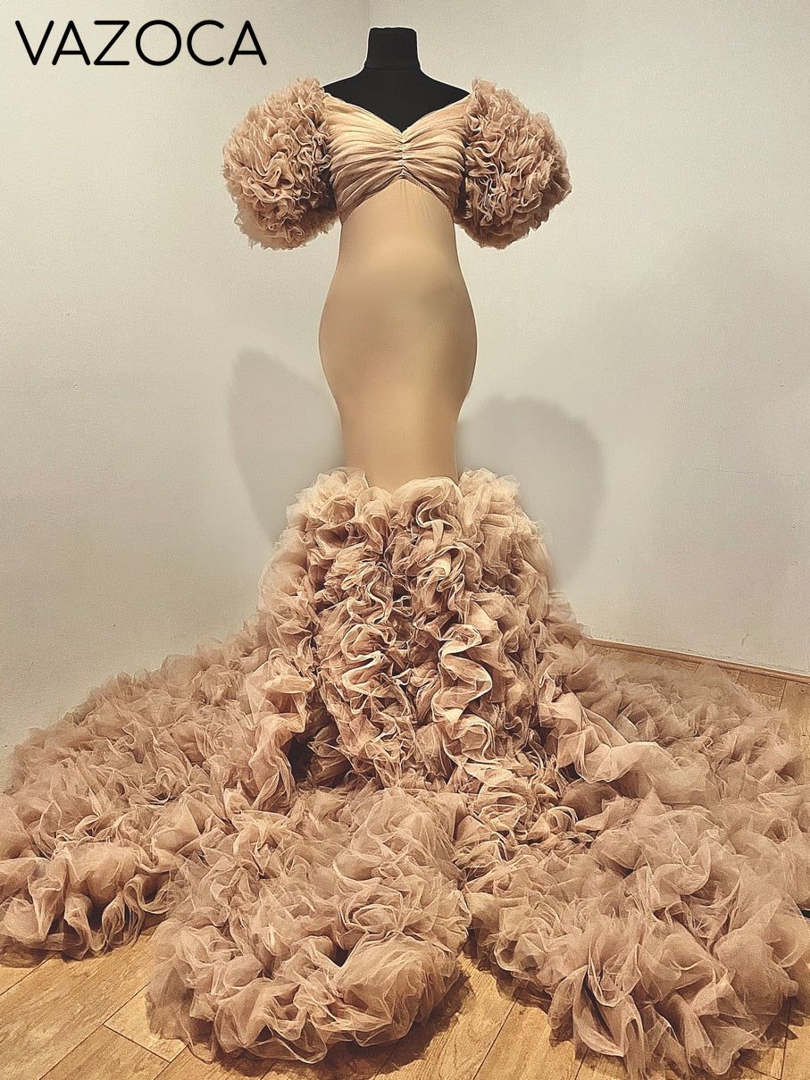 Maternity Ruffled Mermaid Dress
