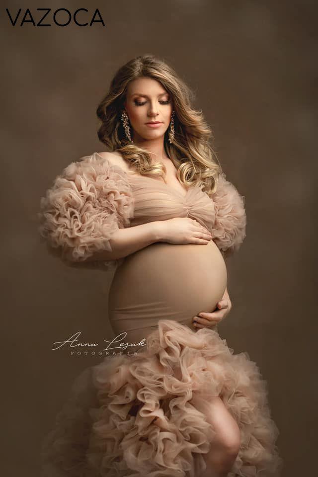 Maternity Ruffled Mermaid Dress