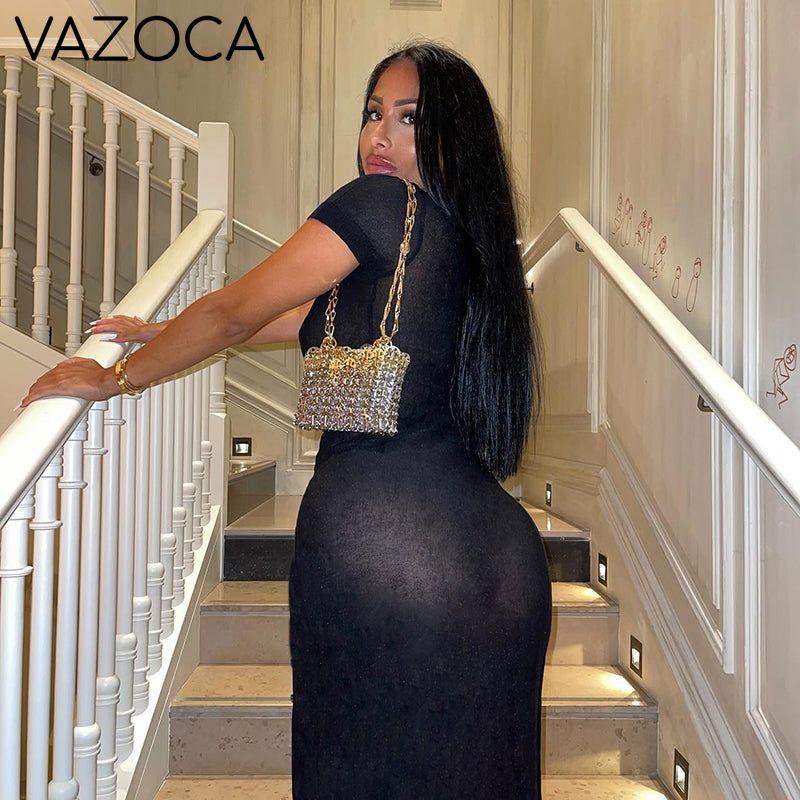 Maxine High Split V-neck Maxi Dress
