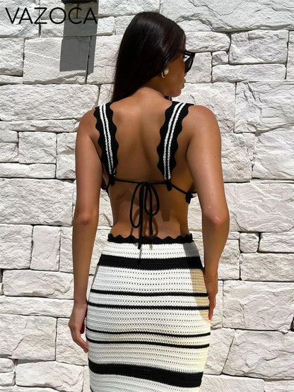 Maya Crochet Skirt Set