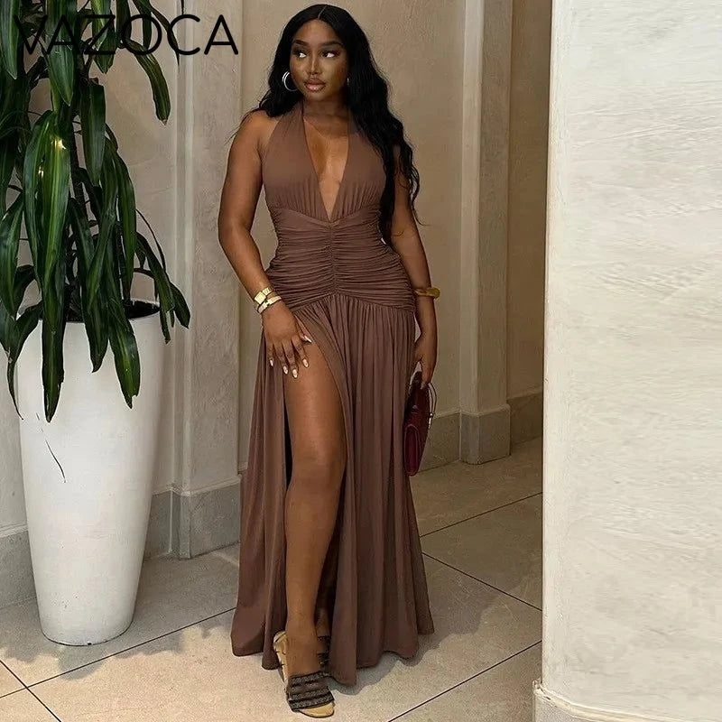 Mercy Pleated Maxi Dress