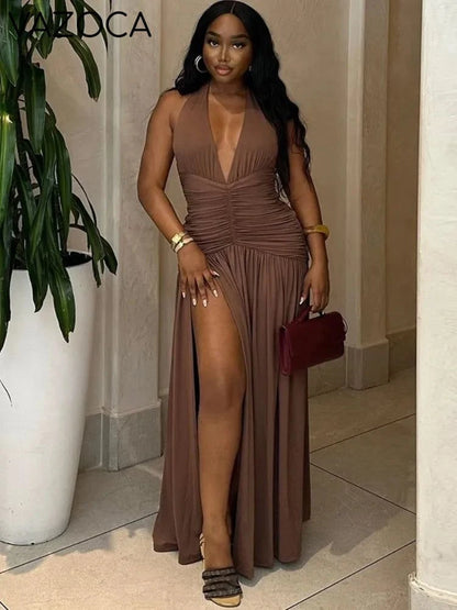Mercy Pleated Maxi Dress