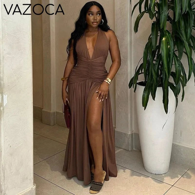Mercy Pleated Maxi Dress