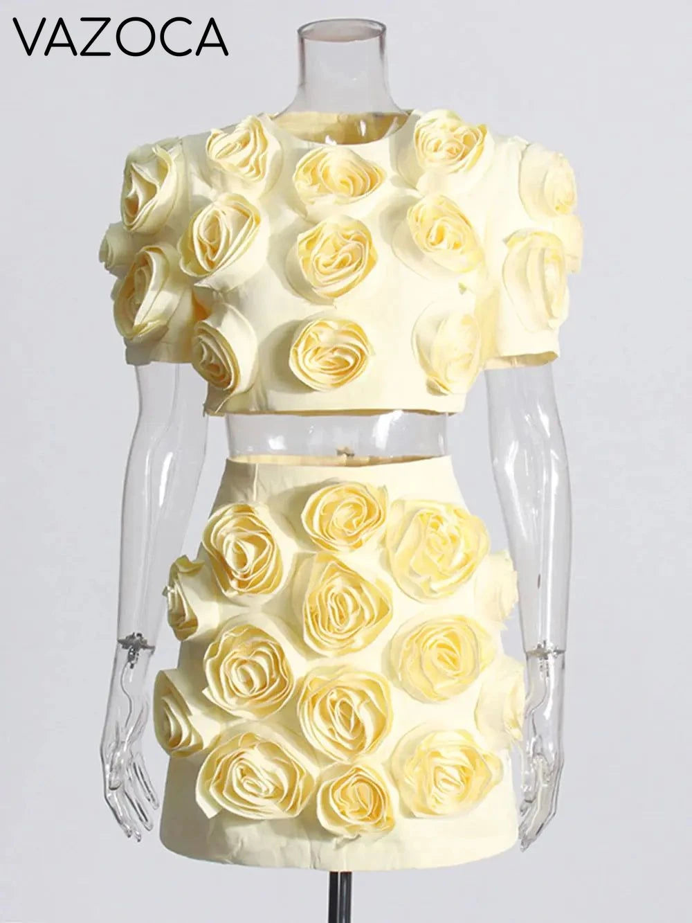 Mia's 3D Flower Skirt Set