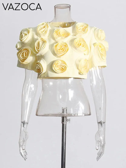 Mia's 3D Flower Skirt Set
