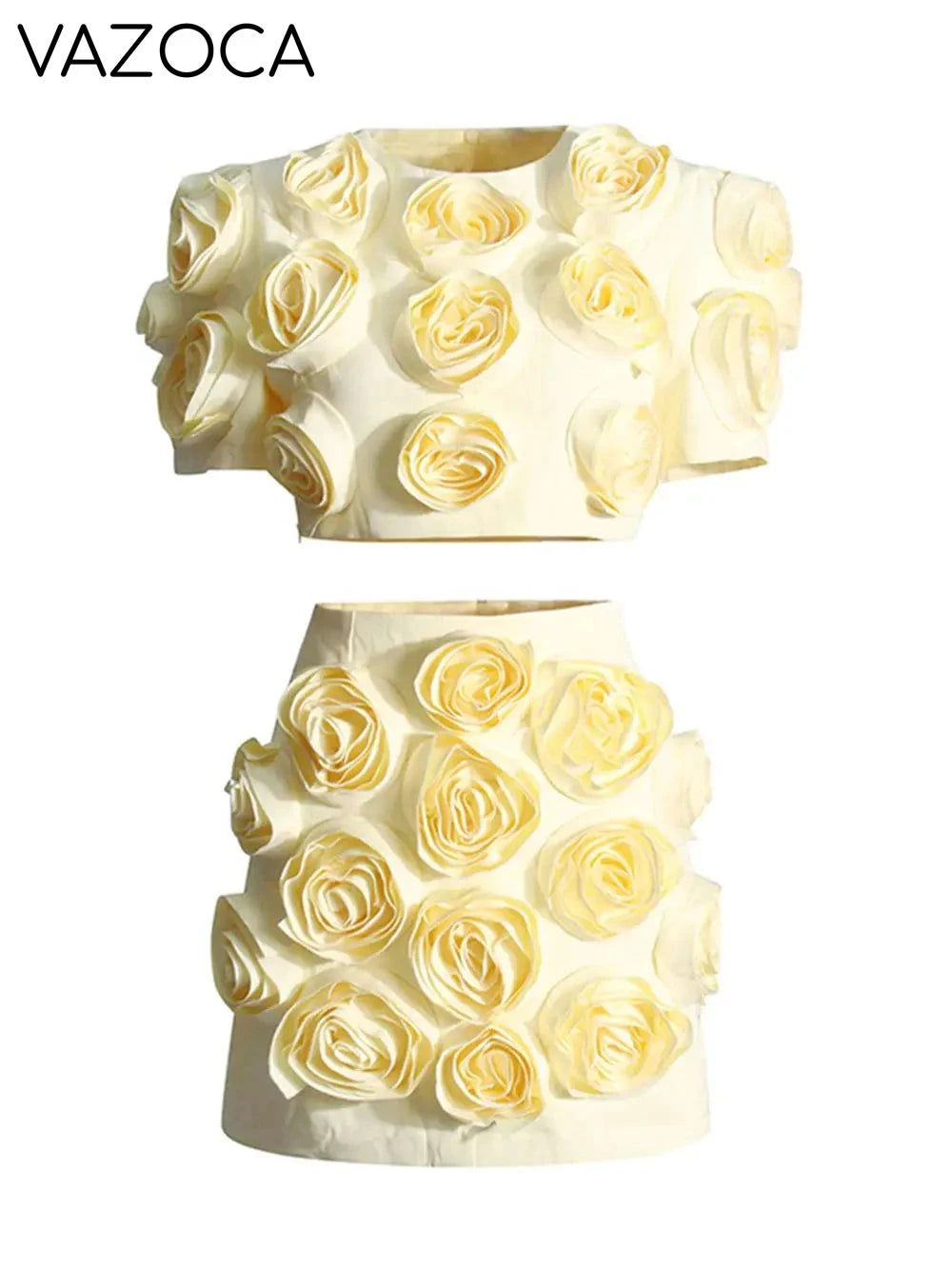 Mia's 3D Flower Skirt Set