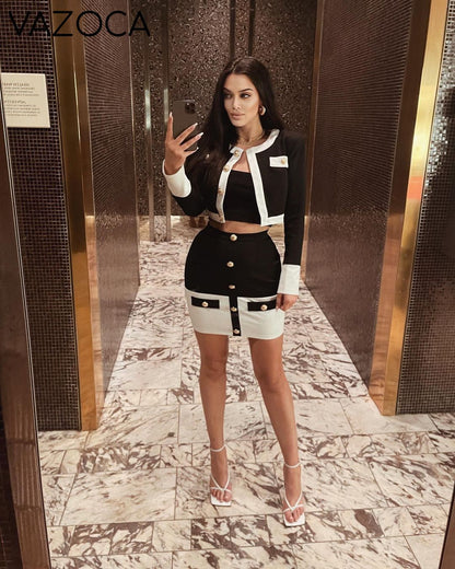 Mind Game Bandage Skirt Set