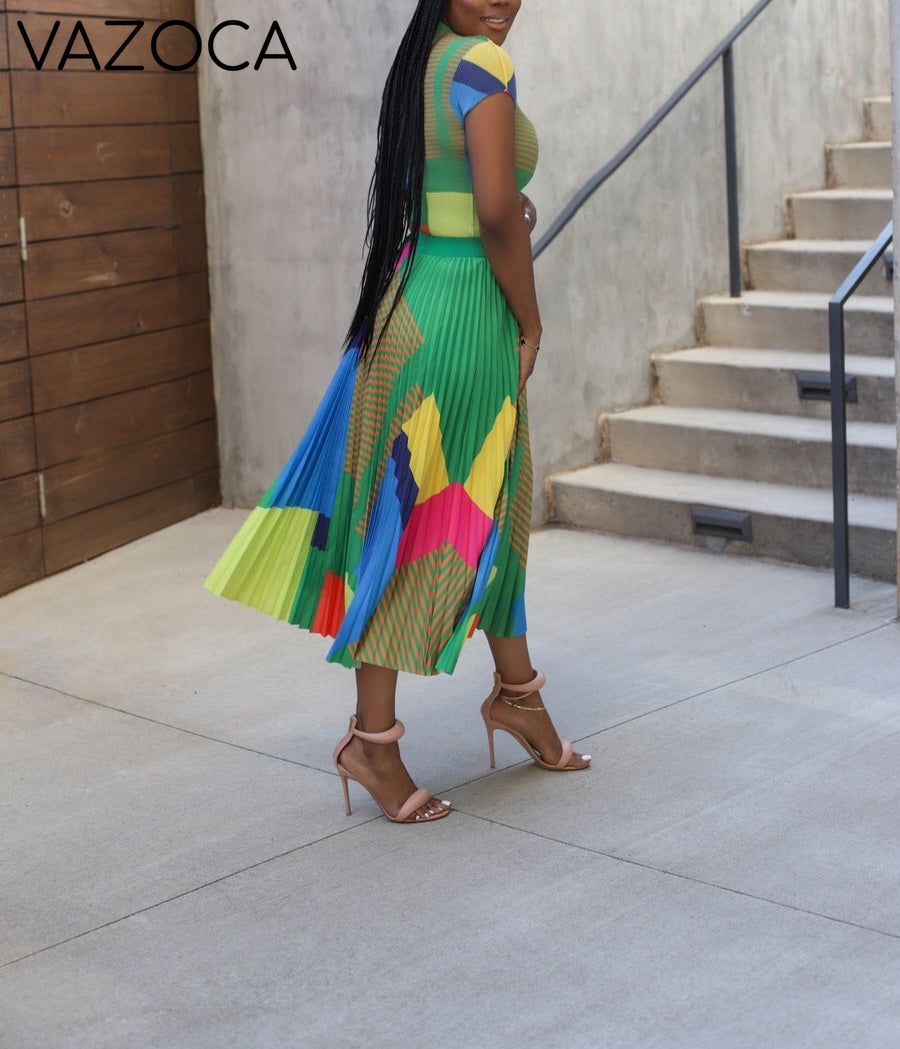 Miyake Pleated Skirt Set