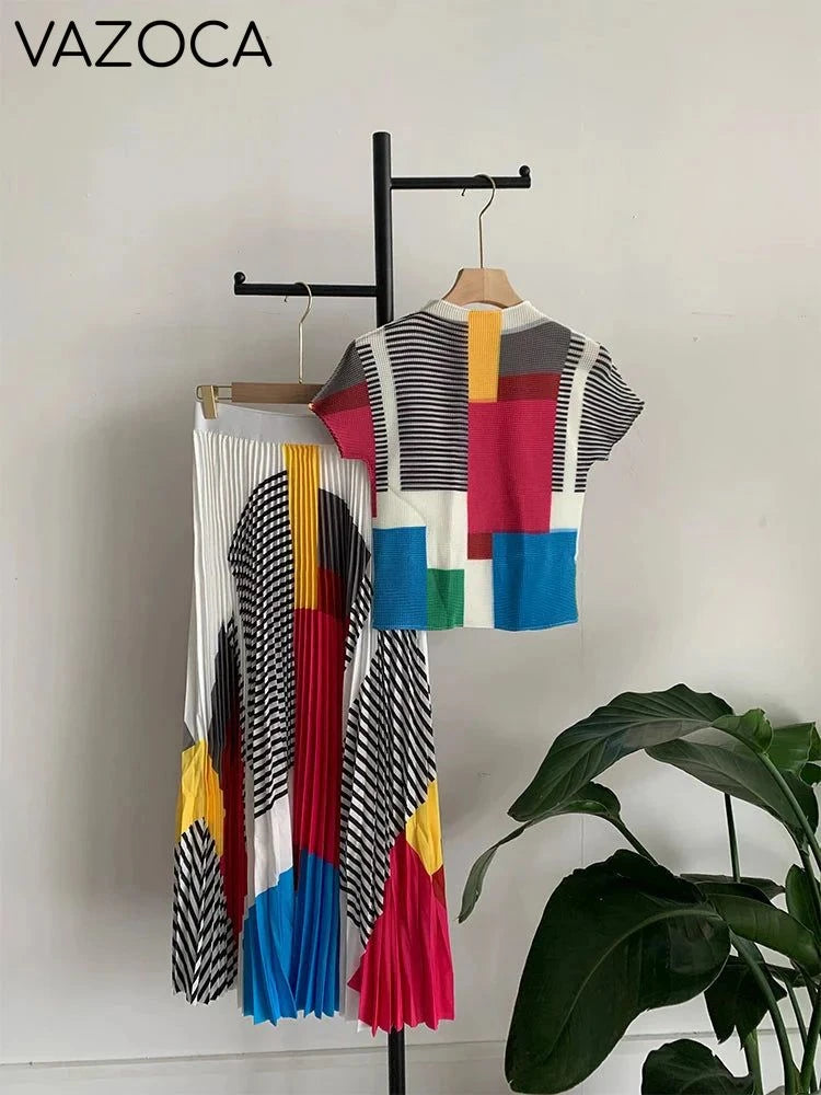 Miyake Pleated Skirt Set