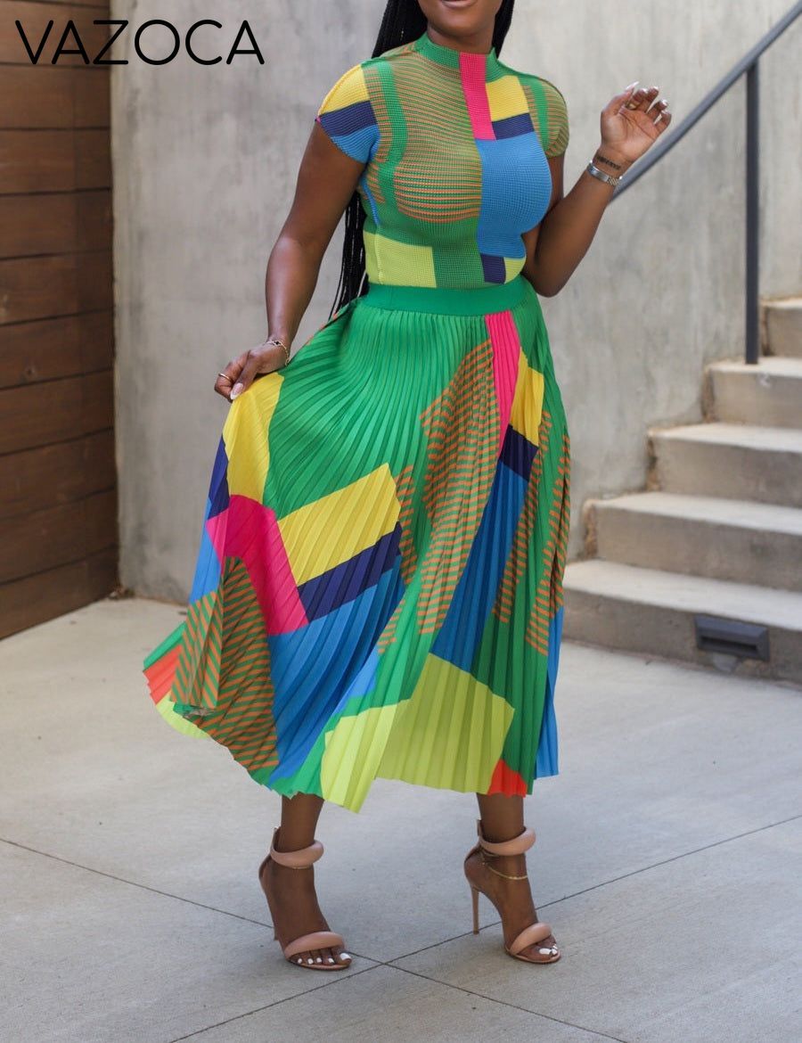 Miyake Pleated Skirt Set