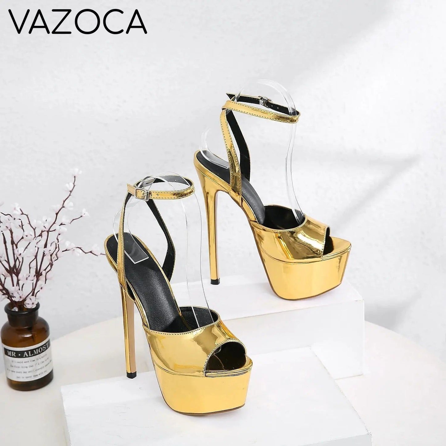 Modern Luxury Handbag x Dream Platform High Heels x Luxury Flower Bracelets
