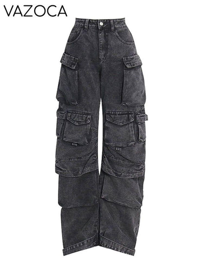 Multi-pocket Cargo Jeans 1 1 (light gray)