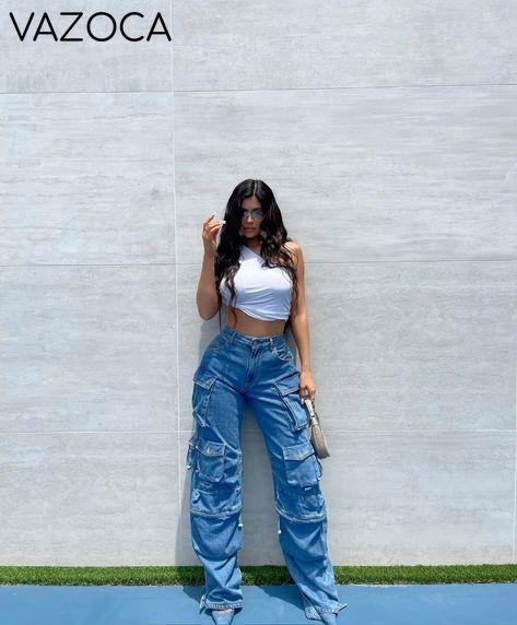 Multi-pocket Cargo Jeans