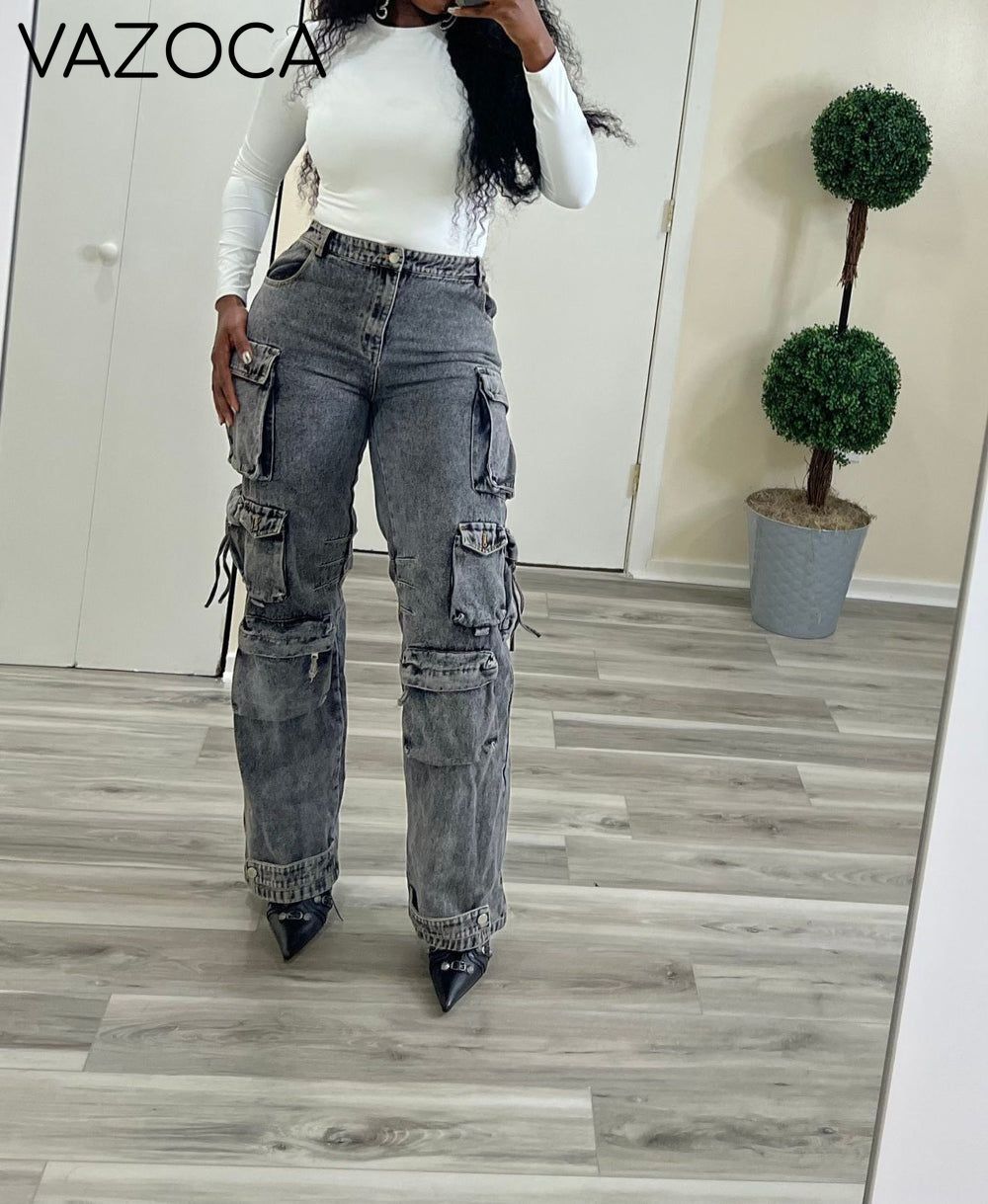 Multi-pocket Cargo Jeans