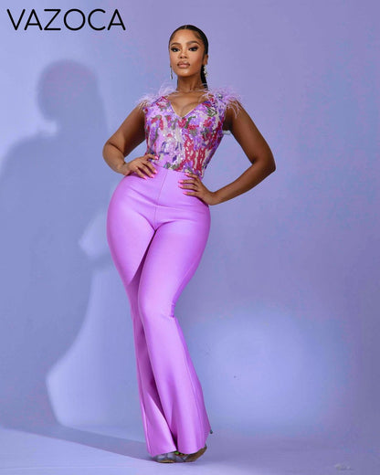 Nessa Feathers Jumpsuit