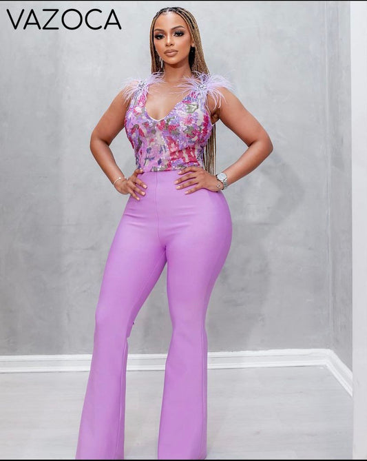 Nessa Feathers Jumpsuit