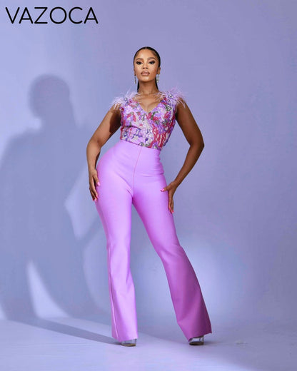 Nessa Feathers Jumpsuit