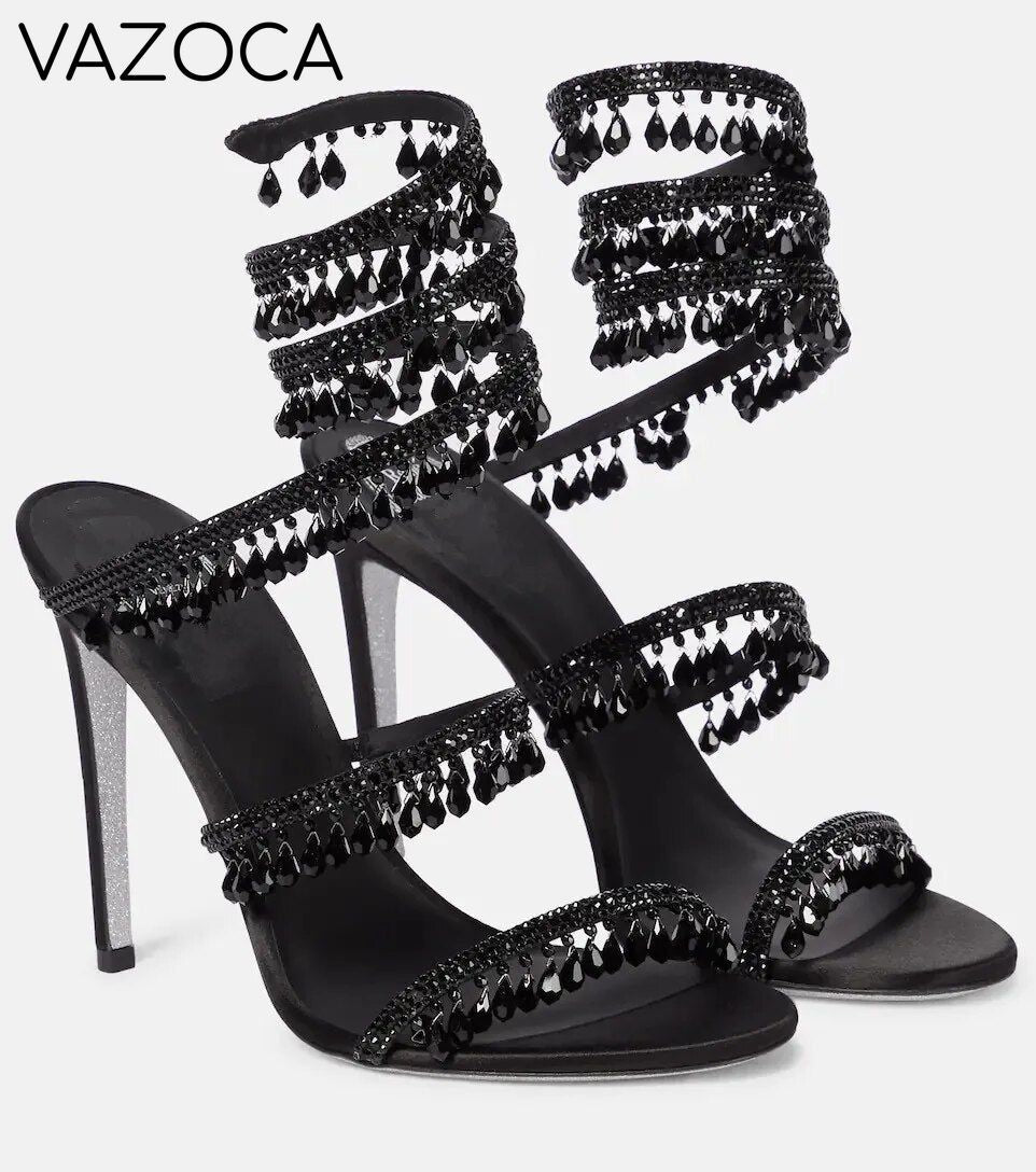 Nisha Rhinestone High Heels