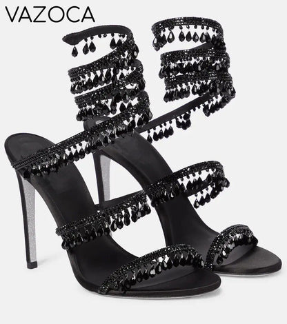 Nisha Rhinestone High Heels