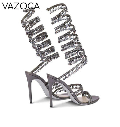 Nisha Rhinestone High Heels