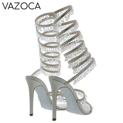 Nisha Rhinestone High Heels