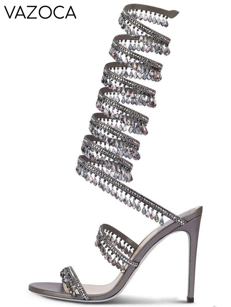 Nisha Rhinestone High Heels