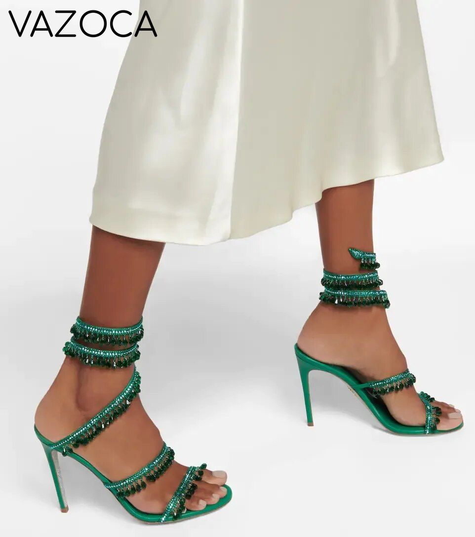 Nisha Rhinestone High Heels