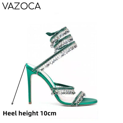 Nisha Rhinestone High Heels