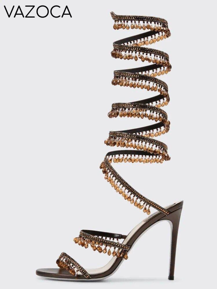 Nisha Rhinestone High Heels