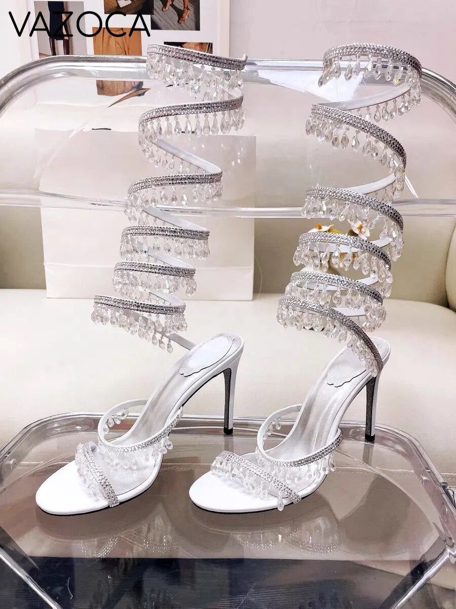 Nisha Rhinestone High Heels