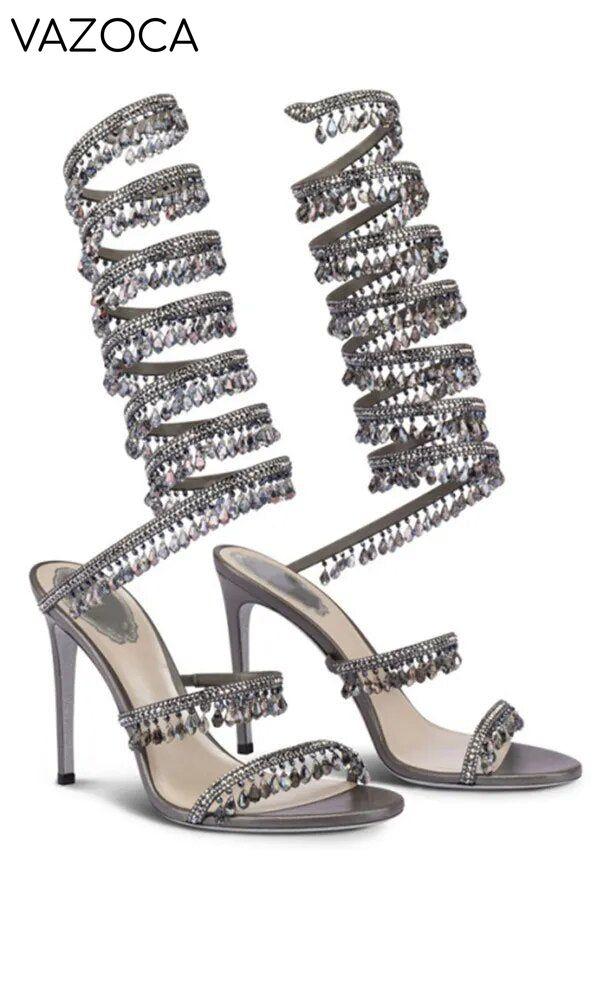 Nisha Rhinestone High Heels