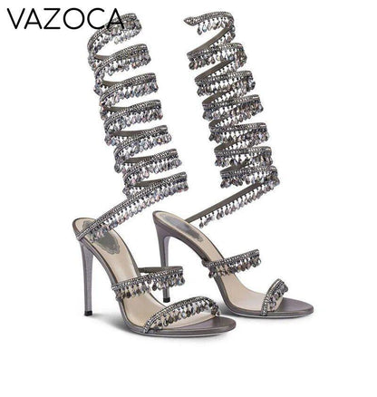 Nisha Rhinestone High Heels