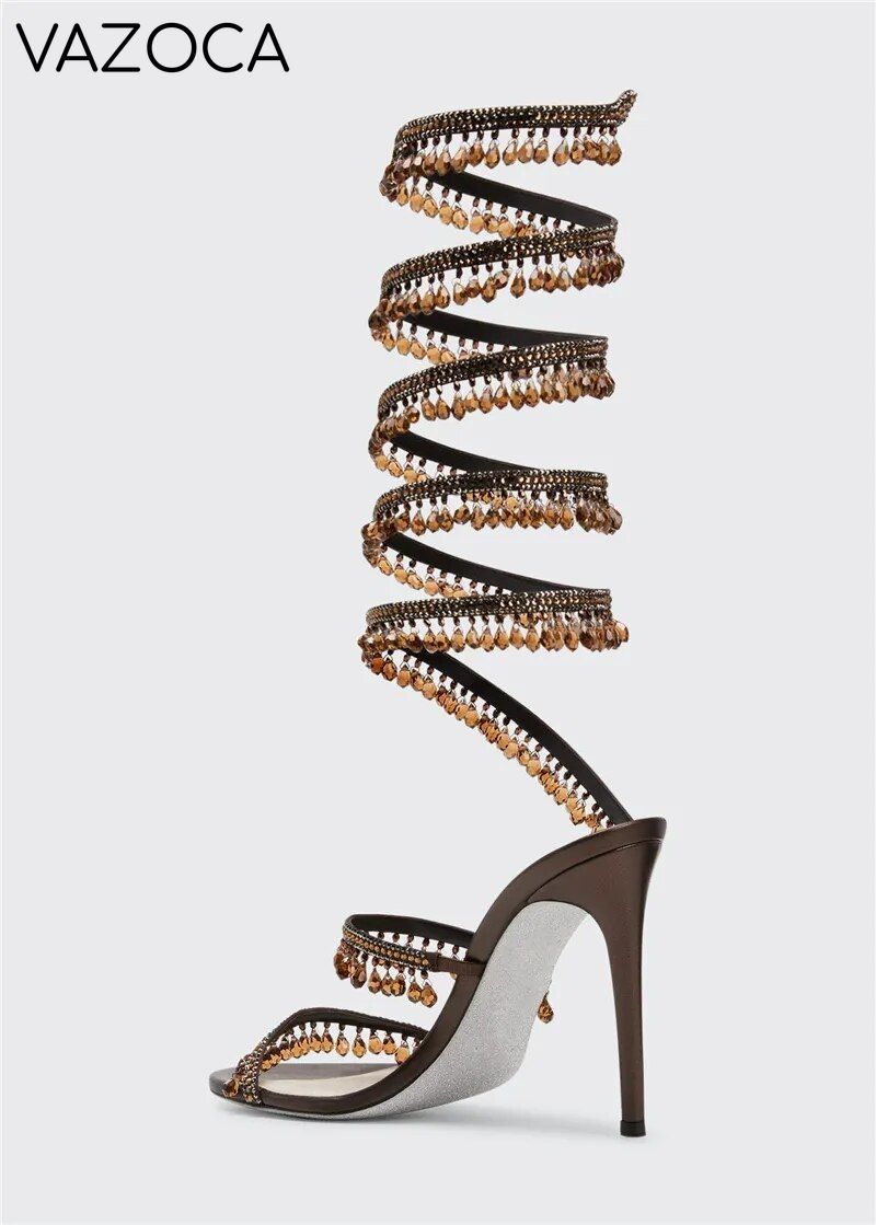 Nisha Rhinestone High Heels