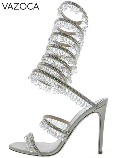 Nisha Rhinestone High Heels