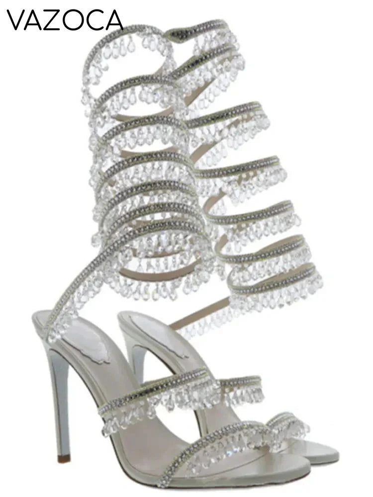 Nisha Rhinestone High Heels