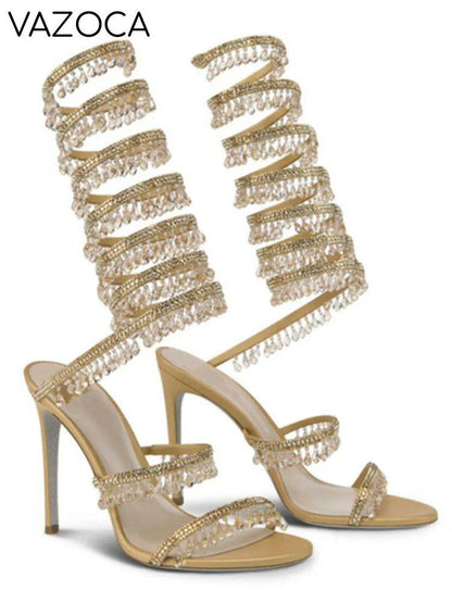 Nisha Rhinestone High Heels