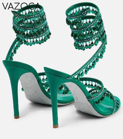 Nisha Rhinestone High Heels